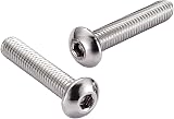 AMLOOPH M5 x 25mm Hex Socket Button Head Bolts 304 Stainless Pack 20 view 1
