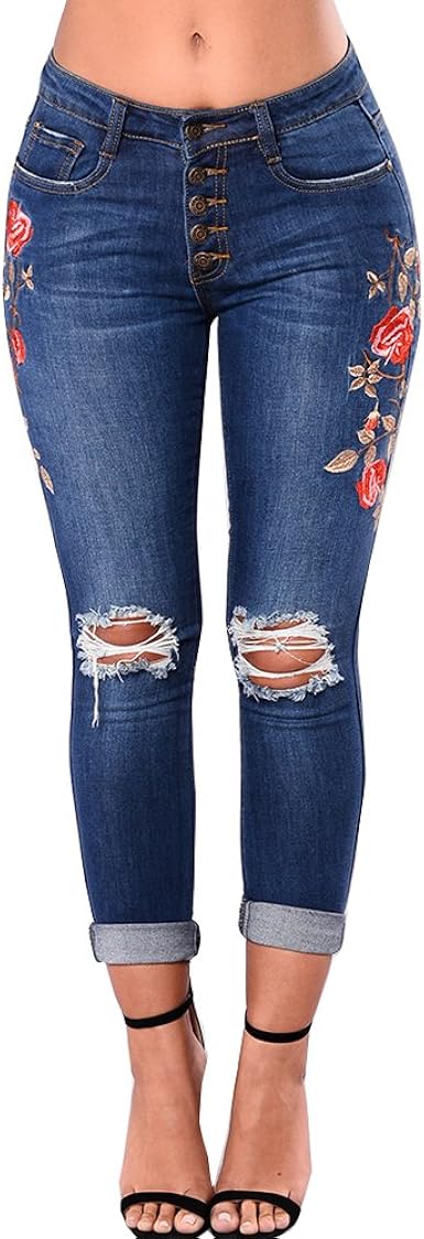 broken holes pocket jeans