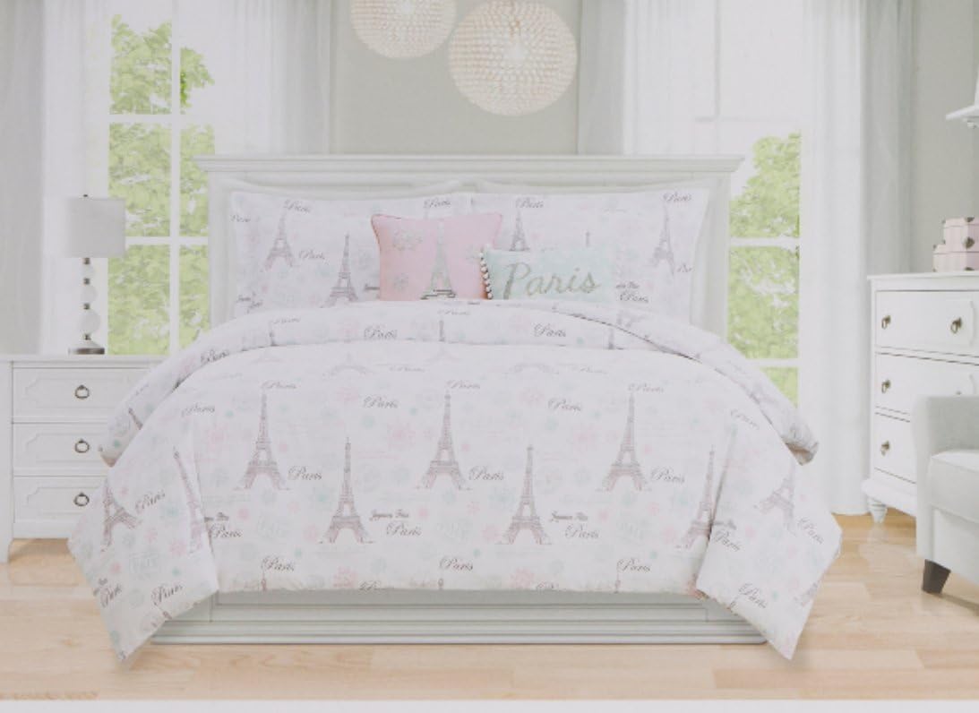 ENVOGUE Paris Comforter Set Full/Queen Kids Bedding 5 pc