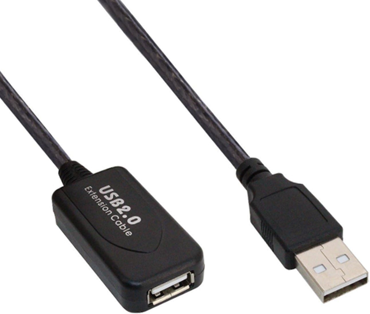 USB Extension Cable 10m, USB 2.0 Active Repeater, USB Male to Female Lead With Signal Amplification Active Cord for Printers,Keyboards, Game Console, Wifi Antenna, Oculus Rift, loudspeakers, scanners, displays, headsets etc.