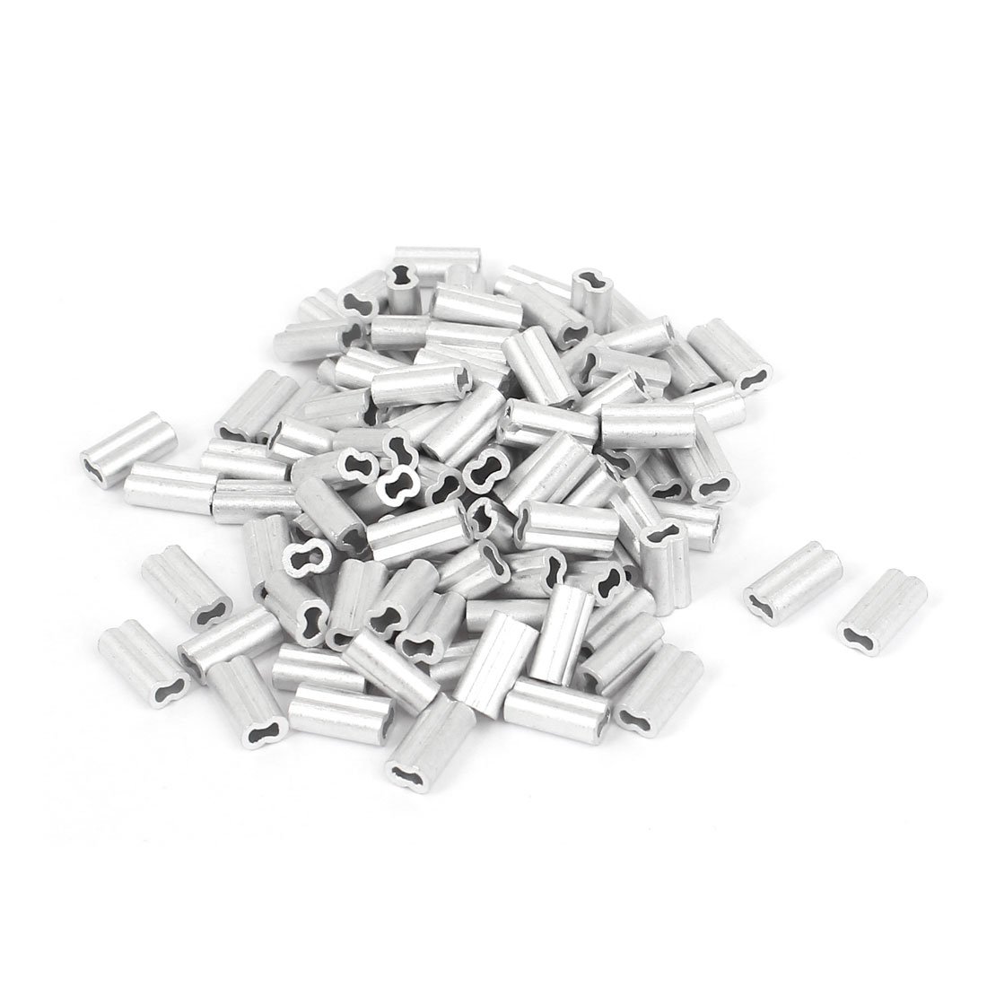 Sourcingmap 1mm Wire Rope Aluminum Sleeves Clip Fittings Cable Crimps 100pcs
