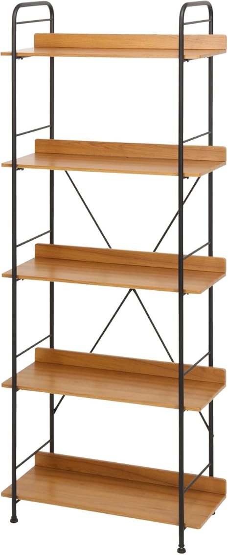 Amazon Co Jp 不二貿易 オープンラック 収納棚 5段 幅71cm ブラウン スマート ホーム キッチン