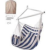 ADVOKAIR Hammock Chair Swing, Heavy-Duty Hanging Rope Swing Seat Supports 500 Lbs, Ideal for Outdoor Patio, Backyard, Porch, Deck & Indoor Bedroom Use
