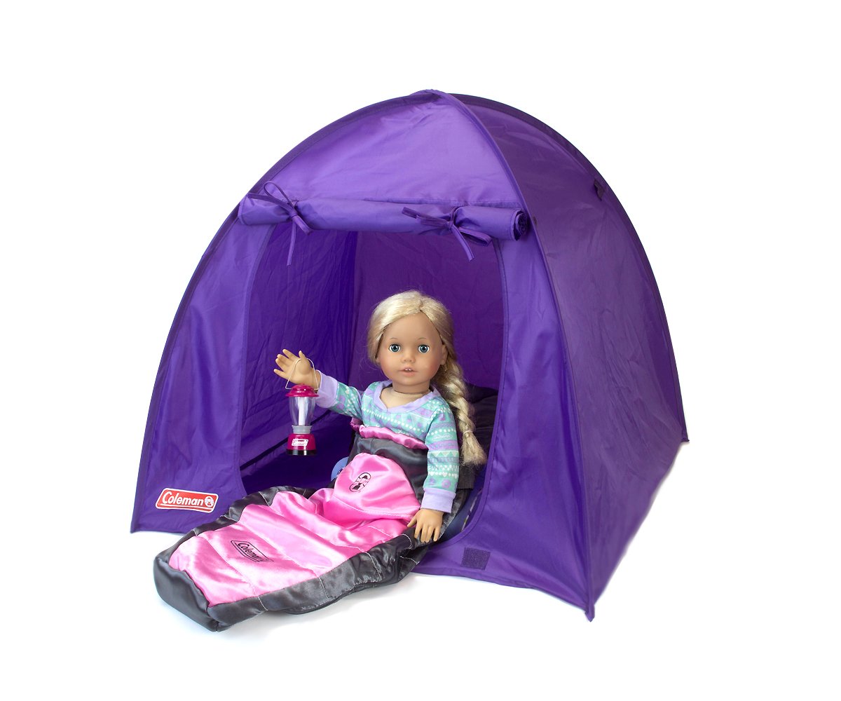 Purple Coleman Doll Tent, Perfect for the 18 Inch Camping American Girl