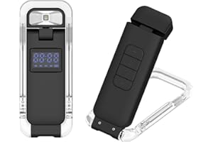 SFV Digital Book Lights for Reading at Night, USB Rechargeable Reading Lights for Books in Bed Clip-on, 3 Colors & 5 Brightness Dimmable, Compact & 80H Long Lasting for Book Lovers, Kids, Black