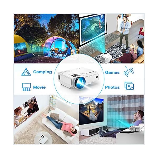 XuanPad Mini Projector Portable video-projector,55000 Hours Multimedia Home Theater movie Projector,Compatible with TV Stick,Full HD 1080P HDMI,VGA,USB,AV,laptop,iphone,Android Smartphone - Image 7