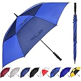 Baraida Golf Umbrella Large 54/62/68/72 Inch, Extra Large Oversize Double Canopy Vented Windproof Waterproof Umbrella, Automatic Open Golf Umbrella for Men and Women and Family.