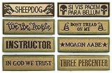 WZT Bundle 8 pcs Tactical Military Morale Patch Set