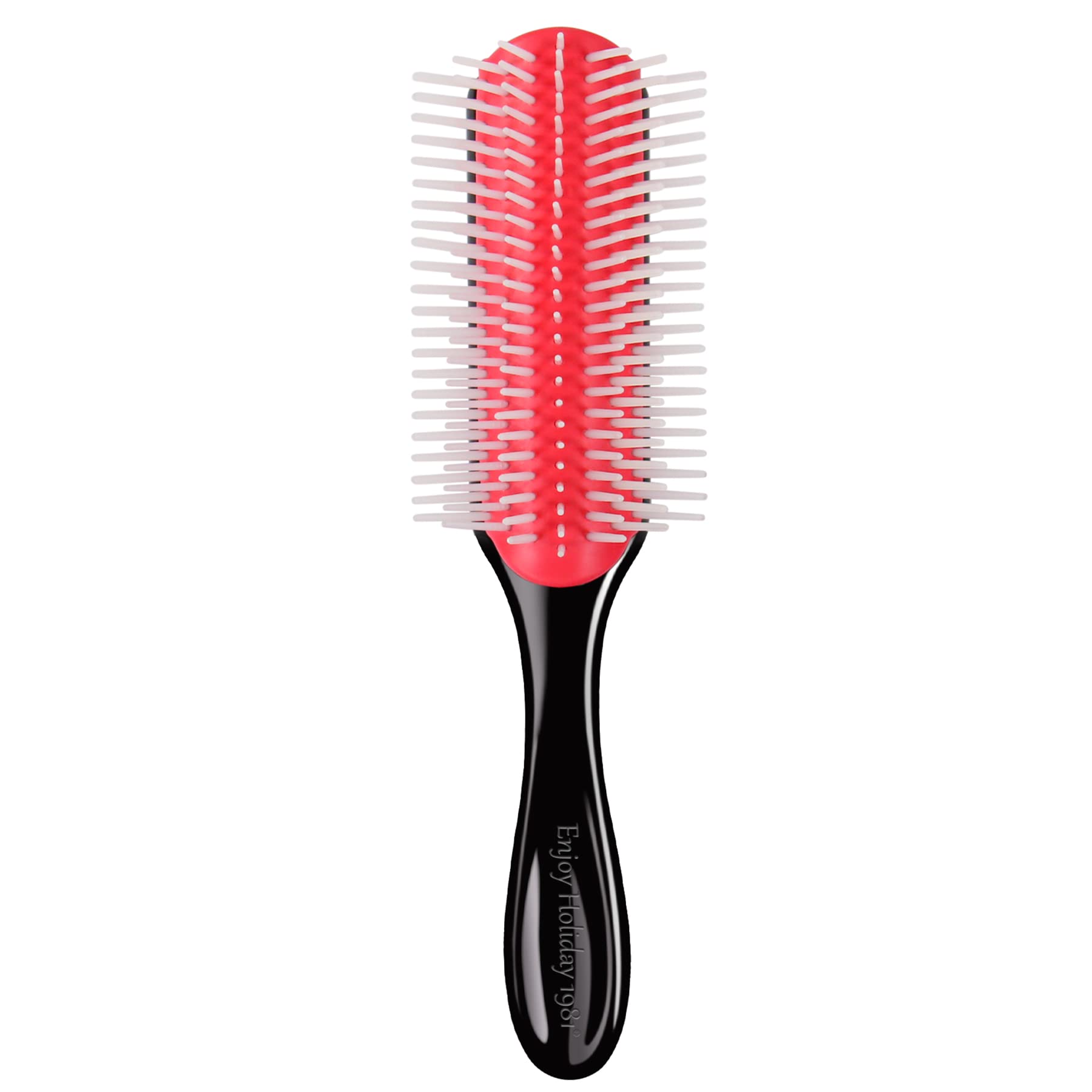 Photo 1 of Hair Brush for Women Men Curly Wet or Dry Hair Classic Detangling Brushes 7 Row for Natural Thick Hair, Blow Styling Separating, Shaping Defining Curls Tools Travel Bristle Black Hairbrush