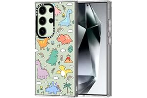 MOSNOVO Case for Samsung Galaxy S24 Ultra, [Buffertech 6.6ft Military-Grade Drop Protection] [Anti Peel Off Tech] Clear TPU Bumper Phone Case Cover Design - Dinosaur Land