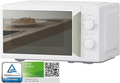 COMFEE' 700W 17L Mini Microwave Oven White Sage Green CMO-MP012ND(GN)-UK