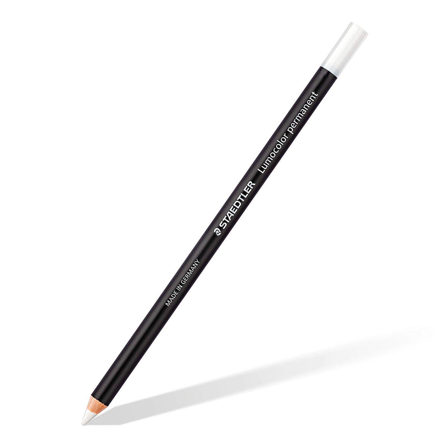 Staedtler 108 20-0 White Coloured Pencil (1 Piece), Fixed, White, Wood, Black, White, Round