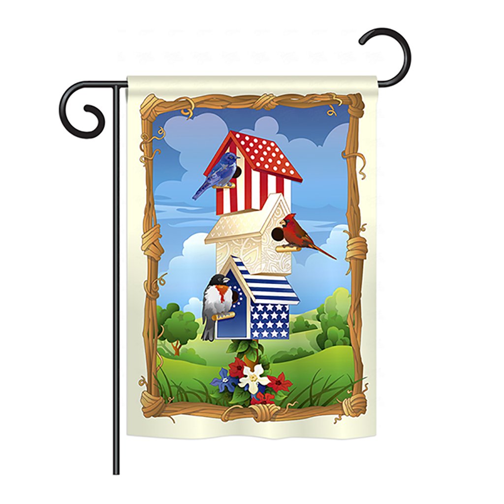 Best Patriotic Birdhouse Garden Flag