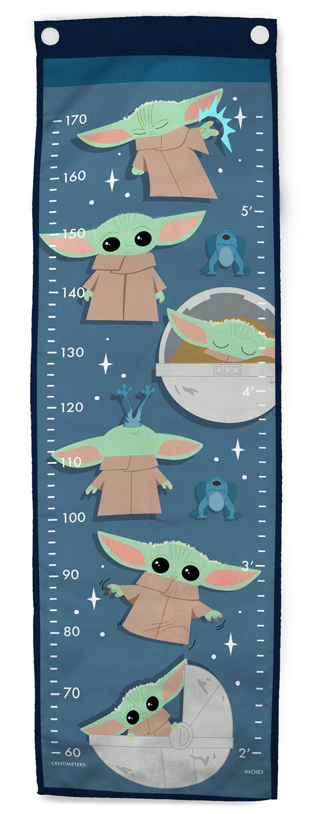 Jay Franco Star Wars The Mandalorian 3 Times Tall 170 cm Height Poly-Canvas Kids Growth Chart