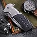 Grand Way Folding Tactical Knife - Spring Assisted Pocket Knives - Stainless Steel Blade with Black Plastic Handle - Best Urban Tourist Knife for Travel Hiking Survival 6783 T