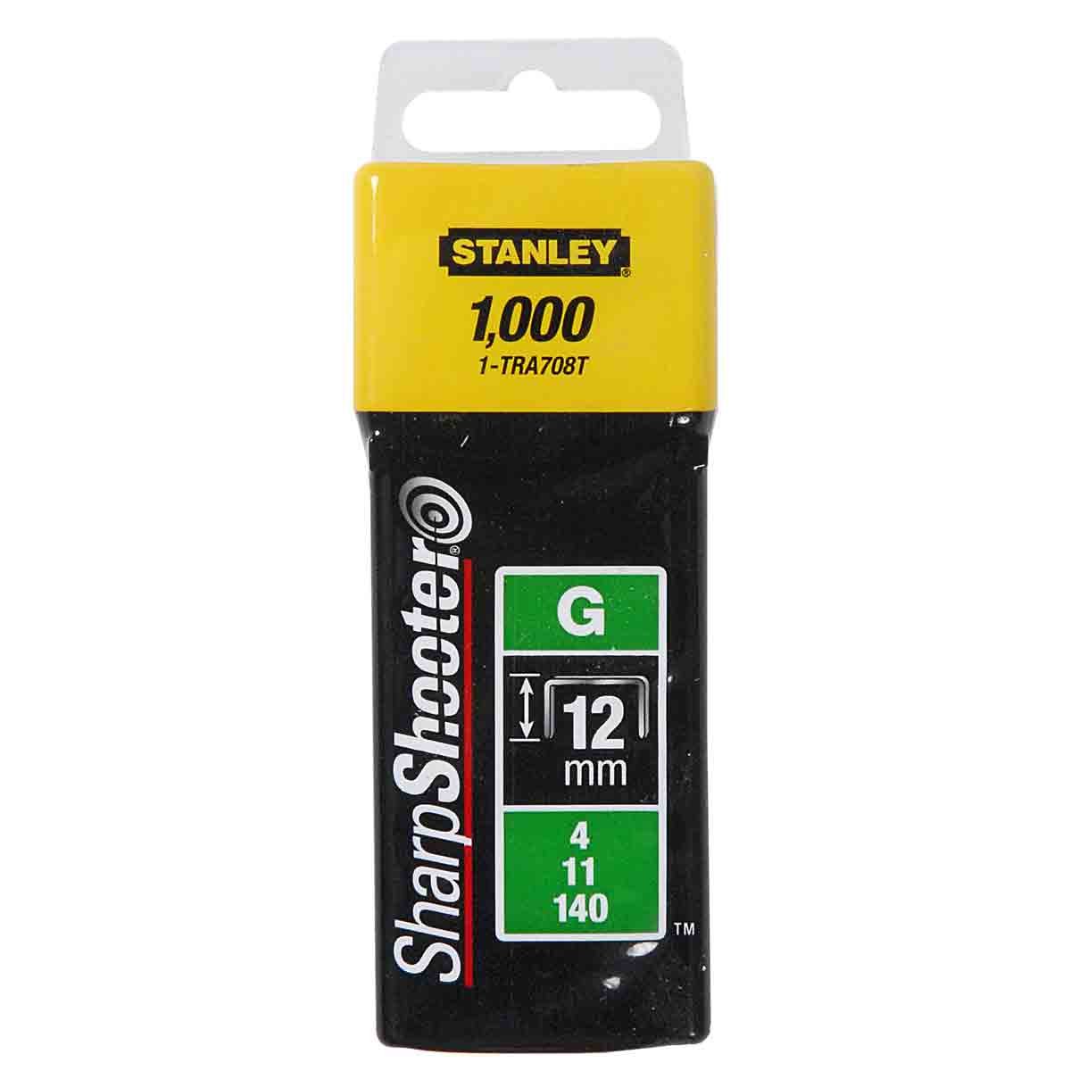 Stanley 1-TRA708T 12mm Heavy-Duty Staple (1000 Pieces),Silver