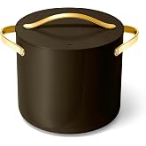 Caraway 12 qt Ceramic-Coated Stock Pot with Lid | Free From Forever Chemicals, Large for Bigger Batches, Black
