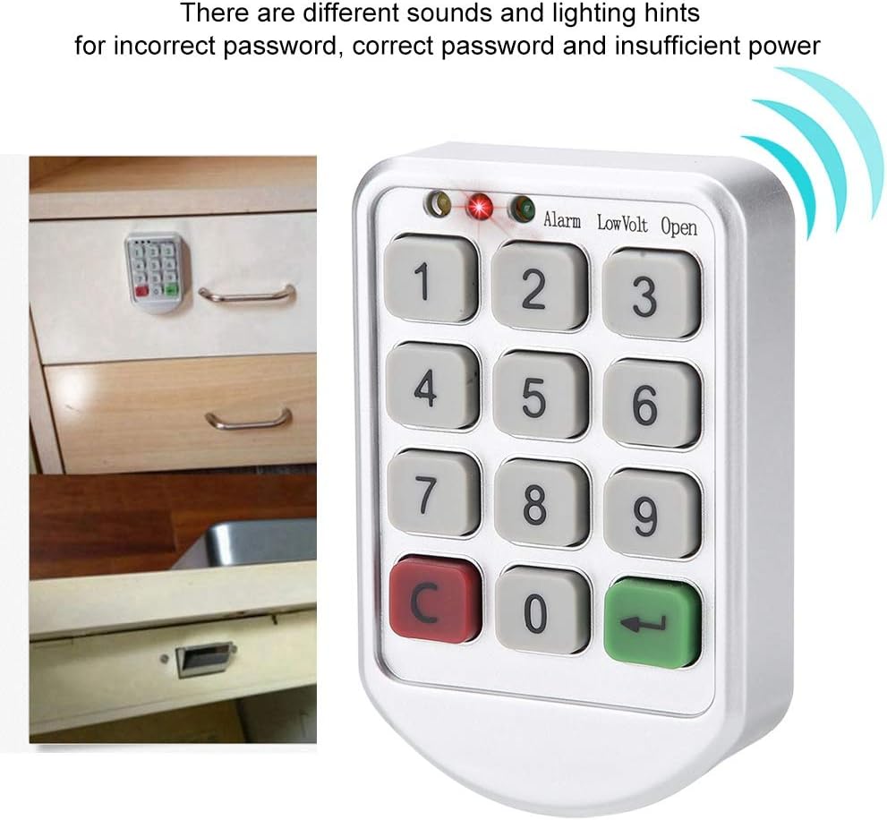 Electronic Cabinet Lock Kit Set,Keyless Digital Electronic Intelligent Password Keypad Number Cabinet Door Code Lock for Lockers,Office Cabinets - Image 5