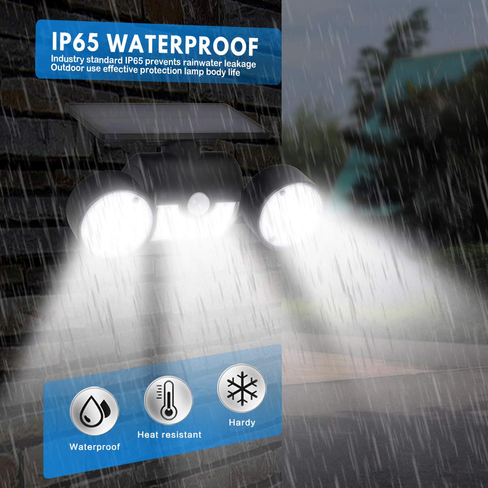 Solar Lights Outdoor, Ambaret 30 LED Motion Sensor Light Waterproof Solar Spot Lights Security Night Lights 360-Degree Rotatable Wall Light for Pation Yard Garage Door Stairway Gate Security Lighting
