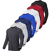 MLYENX 7 Pack Long Sleeve Shirts for Men UPF 50+ UV Sun Protection Quick Dry Moisture Wicking Workout Tee Shirts
