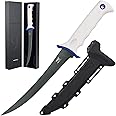 KastKing Spartacus Fillet Knife, Razor Sharp 8Cr14 Stainless-Steel Blade, Boning and Food Prep Knives, Durable/Comfortable Handles, Protective Sheath, Perfect for Fresh or Saltwater