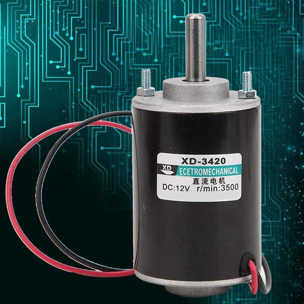 Walfront High Torque DC Motor 12V 3000RPM Permanent Magnet Motor High Speed CW/CCW (12V DC 3000RPM), Black: Clothing