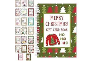Deskbloom Merry Christmas-Gift Card Book Personalized Keepsake-Gift Card Book 5X7 Spiral Bound Hardcover For Family, Friends,