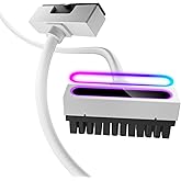 AsiaHorse Hydrus-24PIN PC PSU Extension, ATX 24PIN Motherboard Power Extension 90&deg; Right Angle Design, 650W Power Supply, Perfect for PC Case Management &amp; DIY Enthusiasts (White, 24Pin-ARGB)