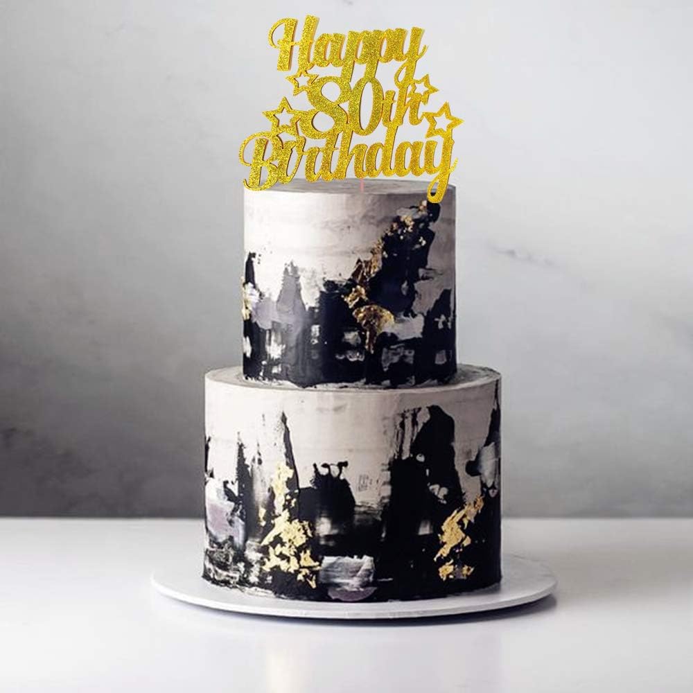 Jevenis Gold Glitter Joyeux 80e Anniversaire Cake Topper 80 Anniversaire Gateau Topper 80e Anniversaire Gateau Decoration Cuisine Et Maison Accessoires De Decoration Betwin360 Tv