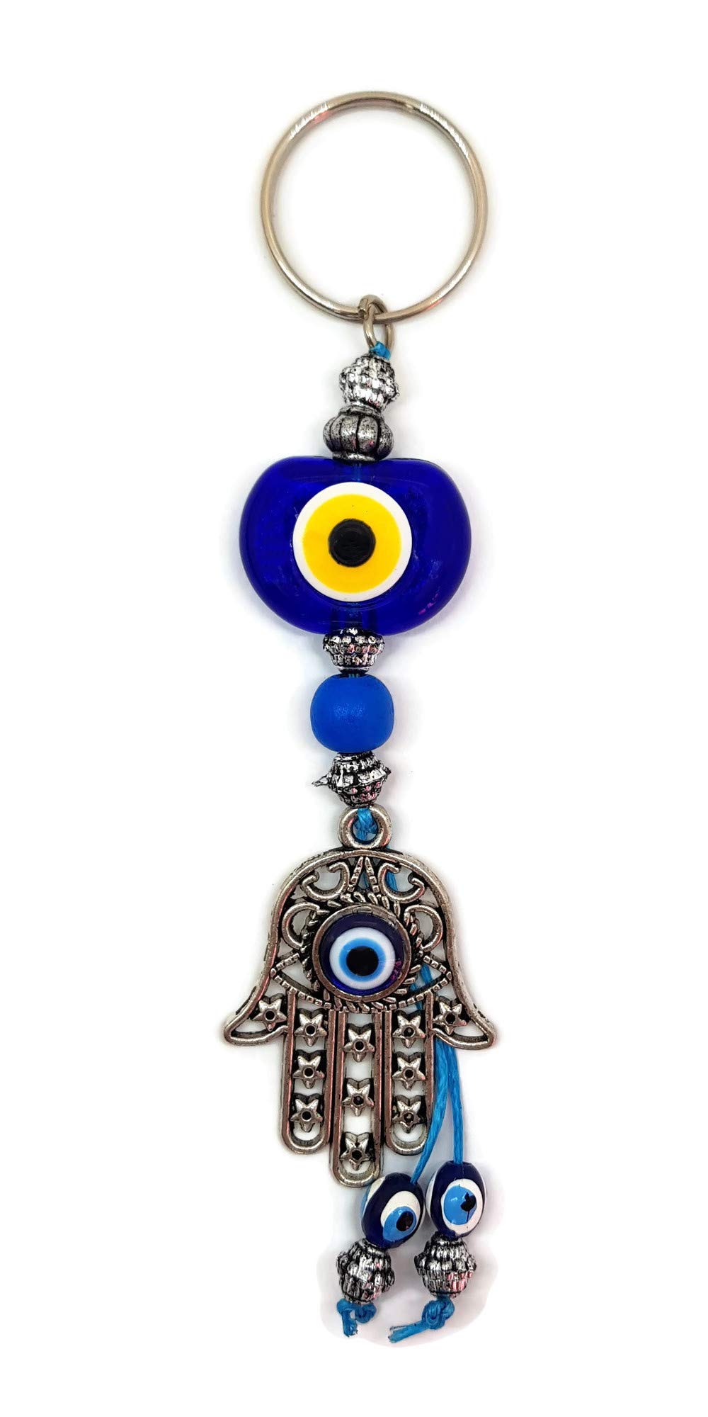 MYSTIC JEWELS– Turkish Eye Elephant Keyring – Good Luck Charm – Good Luck Keychain – Gift
