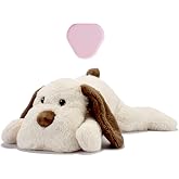 Moropaky Puppy Heartbeat Toy for Anxiety Relief Dog Behavioral aid Toy for Puppies Sleep Aid Separation Anxiety Soother Cuddle, White