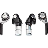 microSHIFT | Bar End Shifter Set | 9-Speed Road | Double/Triple | Shimano Compatible | Silver