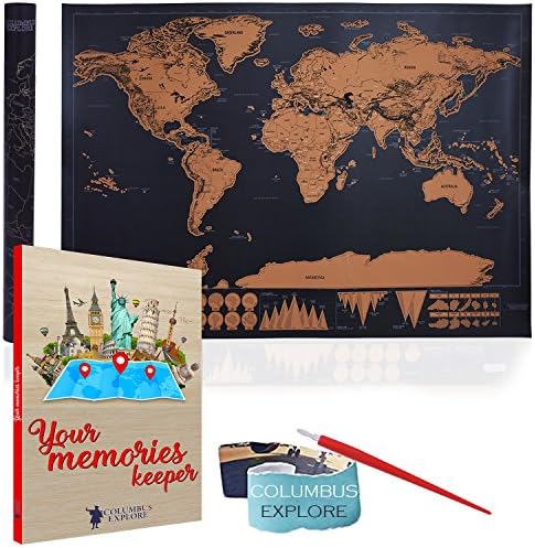 World Map Poster | Scratch Off Travel Map with Maps of The World