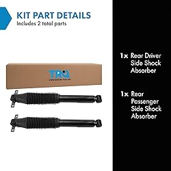 TRQ Rear Shock Absorber Set Compatible with