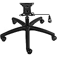 VEVOR Office Chair Base Replacement, 28", 2500 lbs Static Load, Heavy Duty Universal Computer Desk Chair Stool Part With 5 Casters, Gas Cylinder & Seat Plate, Black