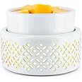 VICTORIA AROMA Ceramic Wax Melt Warmer - LED Night Light Candle Wax Warmer for Scented Wax, Electric Fragrance Wax Melter for Home, Office, Bedroom Decor, and Gifts