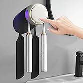 Toothbrush Holders for Bathrooms,Rechargeable Travel Toothbrush Holder,Home Wall Mounted Toothbrush Organizer with 2 Brush Slots,Solar Charging, Smart Drying Toothbrush Cleaner (White)