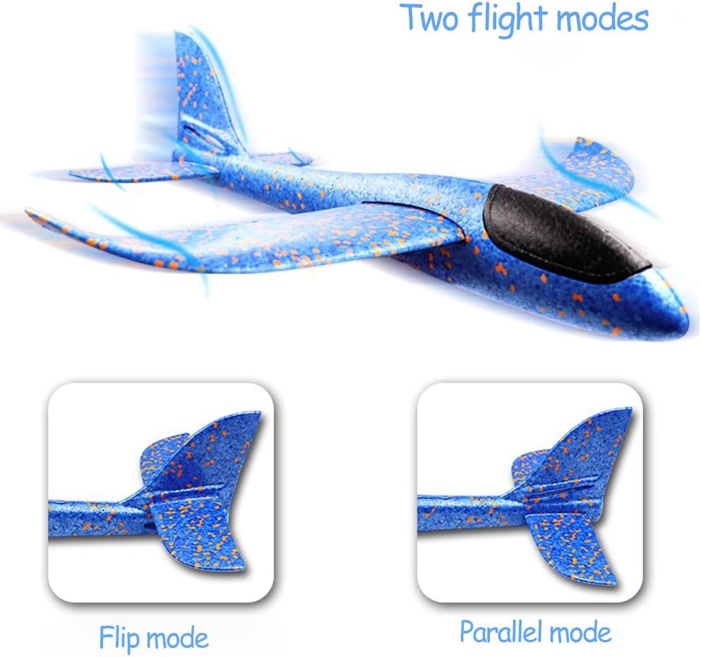 VCOSTORE Foam Glider Planes for Kids 2 Pcs Large Airplane Toys 17.3'' Polystyrene Aeroplane Toys Flying Gliders, Manual,EEP - Image 4