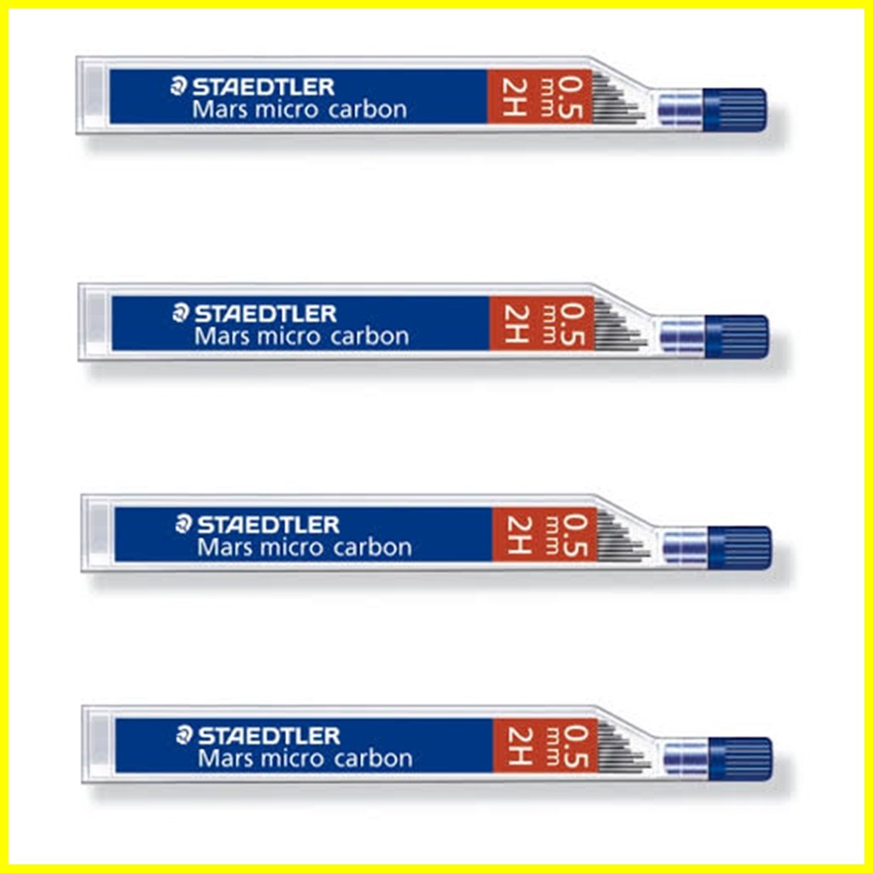 STAEDTLER Mars micro carbon 250 0.5mm 2H - Pencil lead refills - 4 Tubes / Packs (48 Leads) 2H
