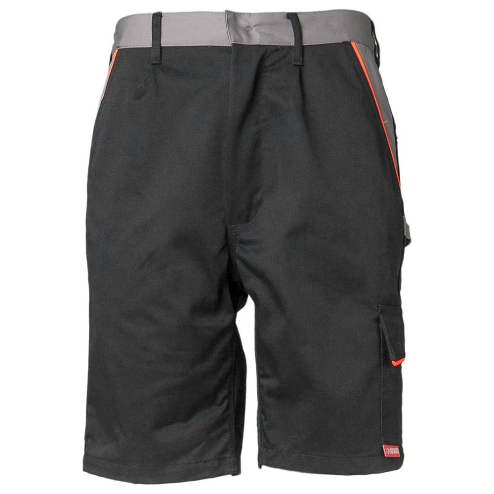 Planam 2471056 Size X-Large "Visline" Shorts - Black/Orange/Zinc
