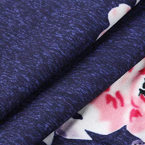 Women's Casual Loose Pocket Long Dress Short Sleeve Split Maxi Dresses Summer Beach Long Dress by Chaofanjiancai Navy