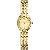 VAVC Gold Watches for Women,Minimalist Analog Womens Watch with Stainless Steel Band,Oval Case,Water Resistant Includes Bracelet Adjustment Tool