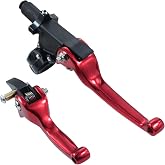 TIRGE Motorcycle Universal 7/8" 22mm Brake Clutch Handle Levers for CRF70 CRF110 XR 50 XR 70 XR 110 ATV Pit Dirt Bike (Red)