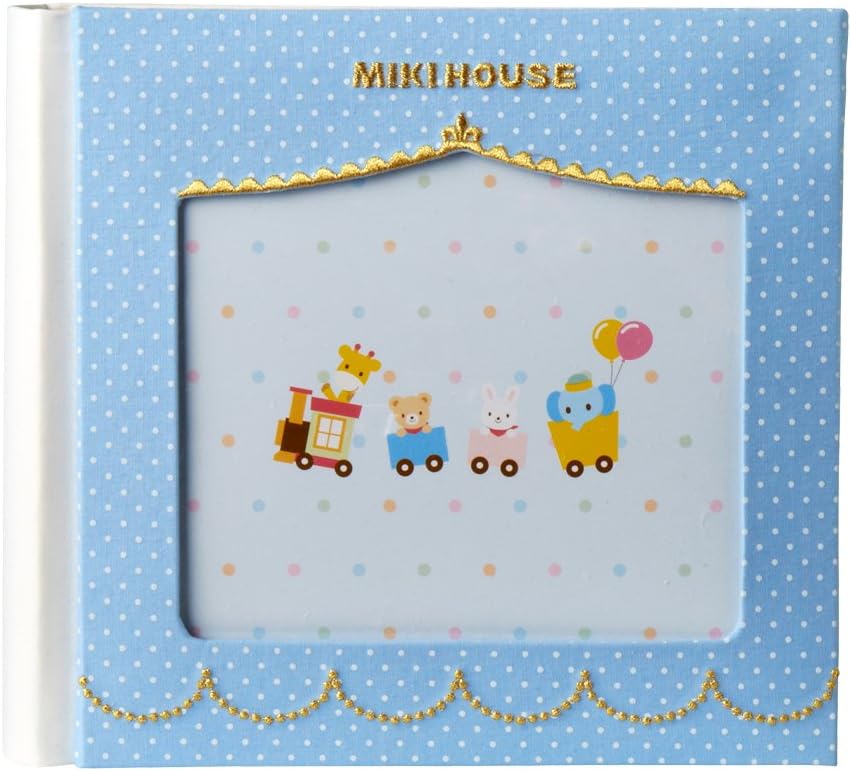 Amazon Co Jp ミキハウス Mikihouse 箱入 フォトフレーム付き ミニアルバム ポケット式 46 19 846 ブルー ベビー マタニティ