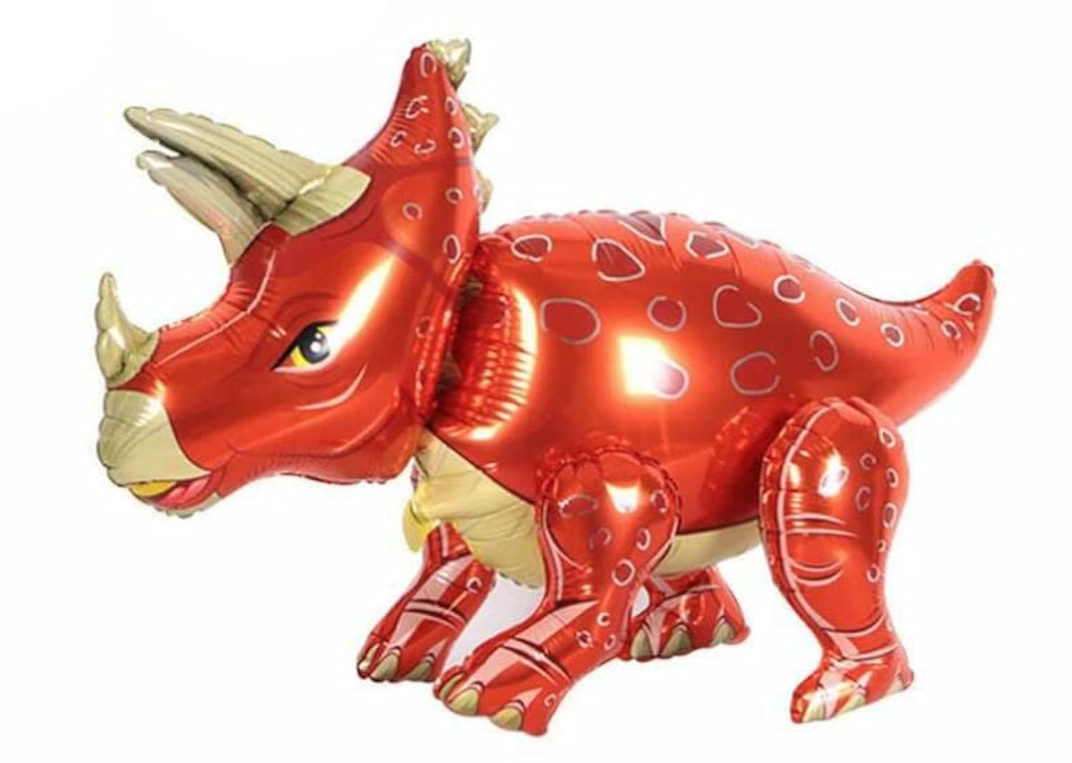 Red Triceratops 3D Dinosaur Foil Balloon, 85cm