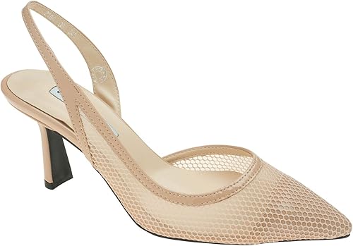 mesh slingback pumps