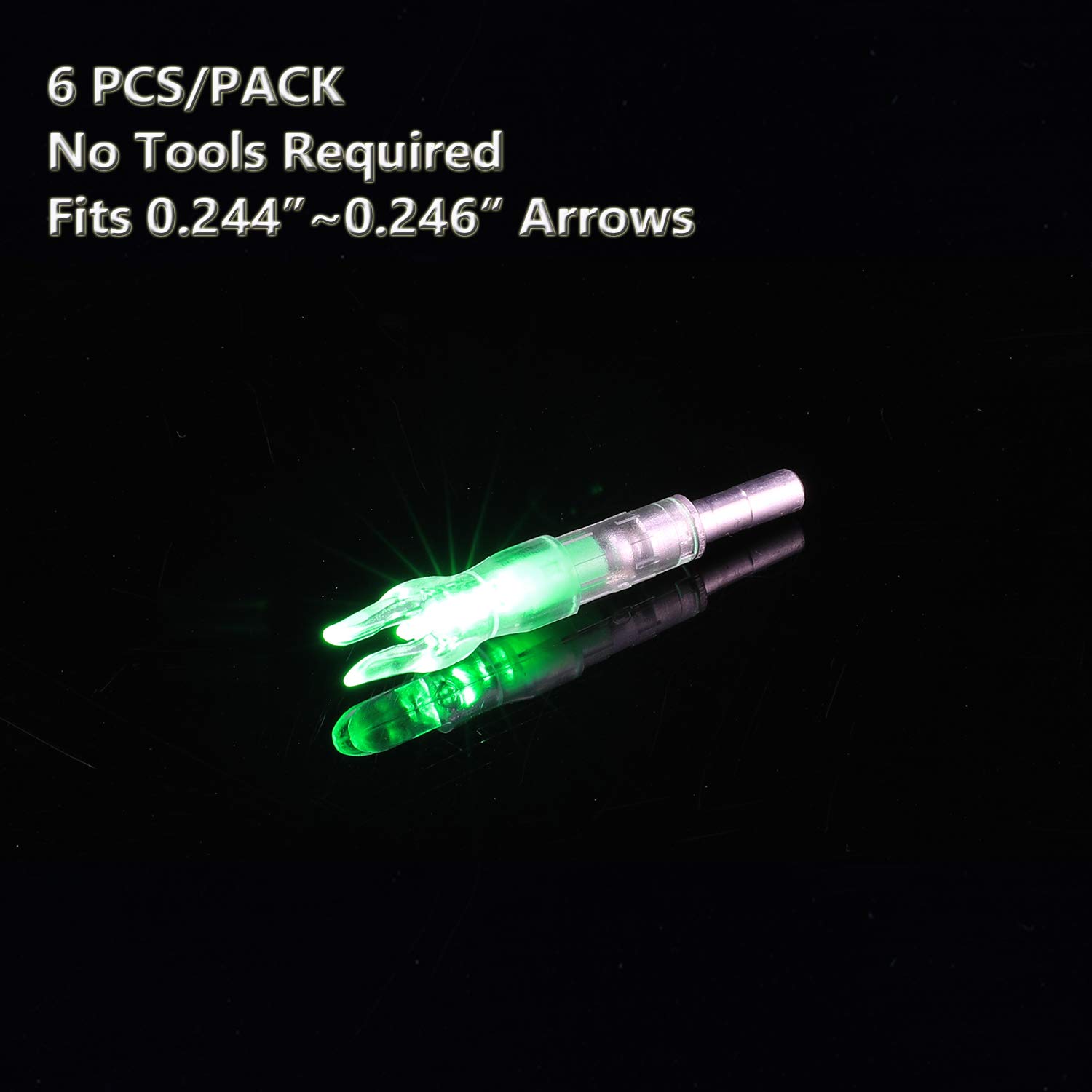 GearOZ Archery Lighted Nocks for Inner Diameter 0.246\