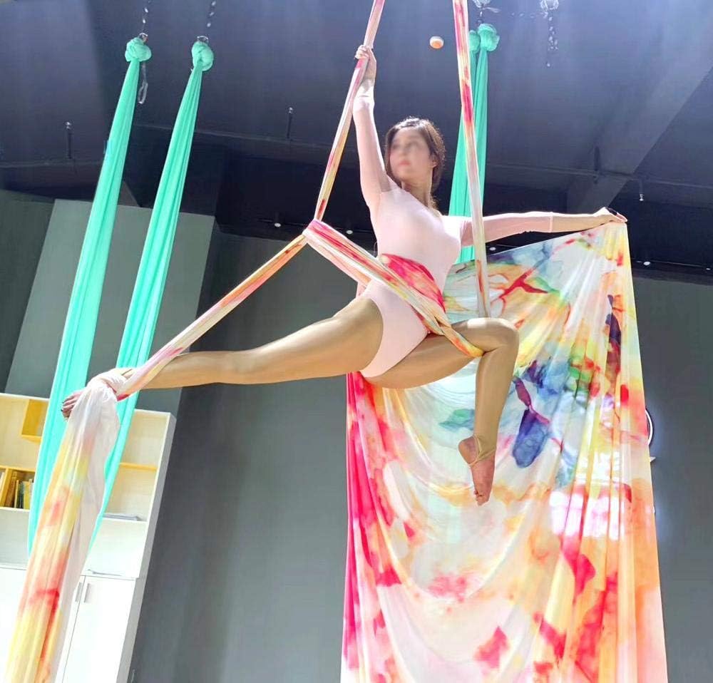 DINAER 6 * 2.8M yoga hammock set aerial silk inversion Air yoga swing Full anti gravity yoga swing Set 13 Colors Ombre indoor swing-Butterfly