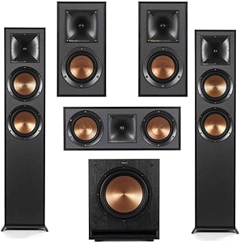 klipsch tower speakers with built in subwoofer