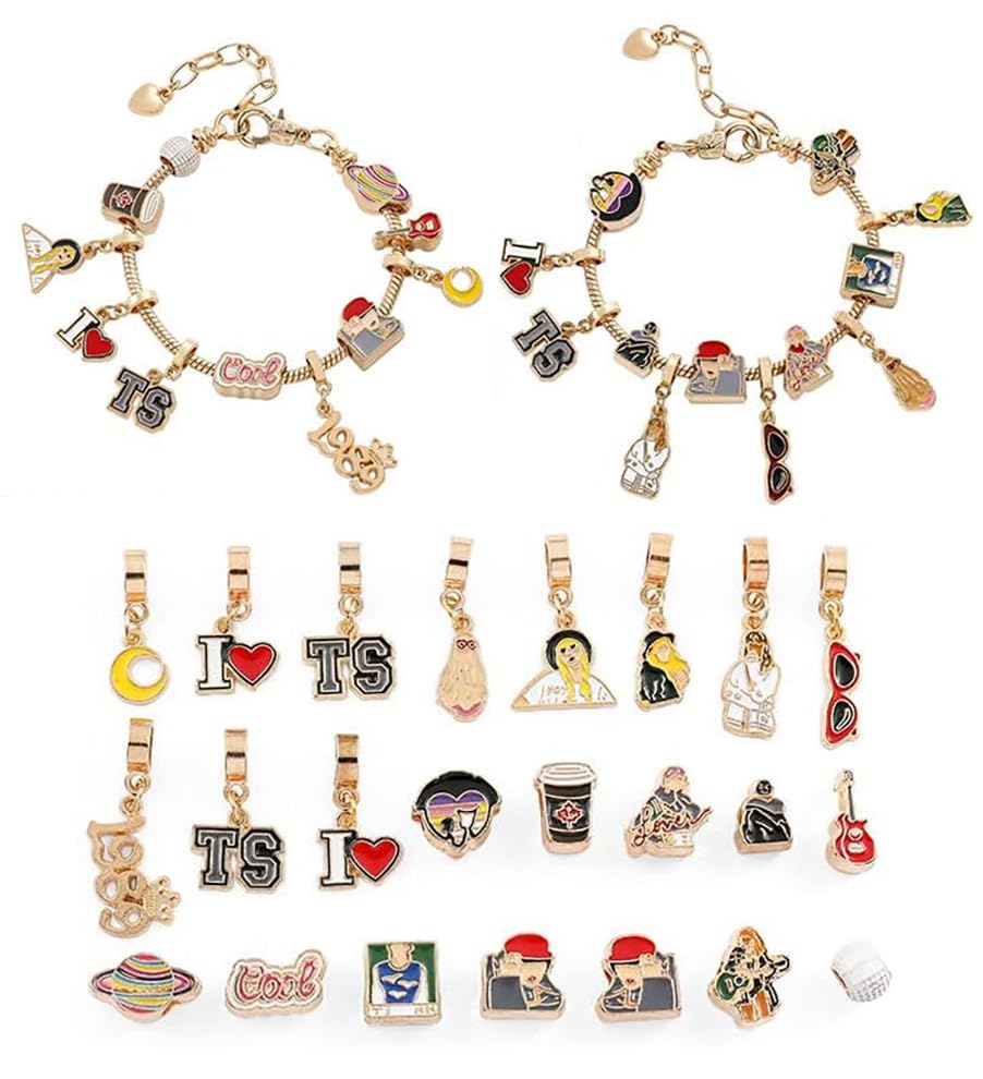 Photo 1 of 2025 T-Taylors Christmas Advent Calendar Bracelets, 24 Days Christmas Advent Calendar Countdown Calendar Gift for Music Lovers,Fans,Girls and Friends-TS DIY Bracelets Kit Vacation Gifts Idea